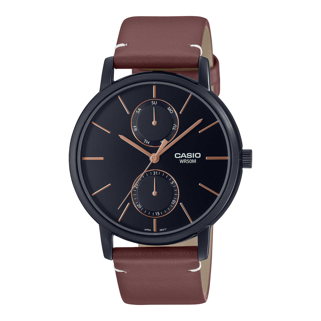 Casio Men's Analog Brown Leather Strap Watch MTPB310BL-5A MTP-B310BL-5A Watchspree