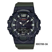Load image into Gallery viewer, Casio Men&#39;s Analog-Digital Combination Dark Green Resin Band Watch HDC700-3A HDC-700-3A Watchspree

