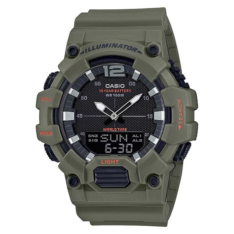 Casio Men's Analog-Digital Combination Green Resin Band Watch HDC700-3A2 HDC700-3A2 Watchspree