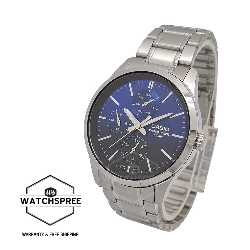 Casio Men's Analog Multi Hands Stainless Steel Band Watch MTPE330D-2A MTP-E330D-2A Watchspree