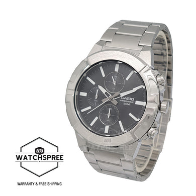 Casio Men's Analog Multi Hands Stainless Steel Band Watch MTPE501D-1A MTP-E501D-1A Watchspree