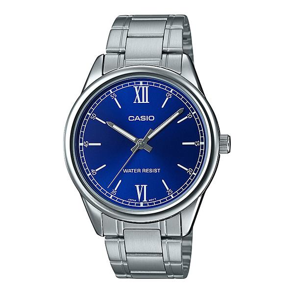 Casio Men's Analog Silver Stainless Steel Band Watch MTPV005D-2B1 MTP-V005D-2B1 Watchspree