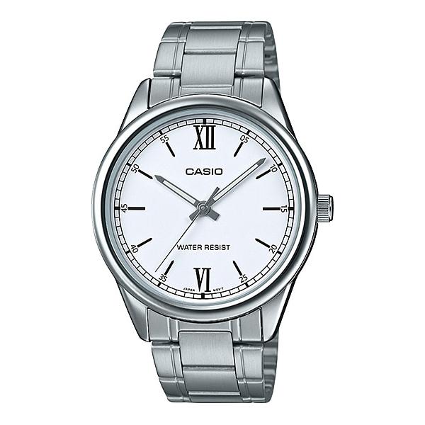 Casio Men's Analog Silver Stainless Steel Band Watch MTPV005D-7B2 MTP-V005D-7B2 Watchspree