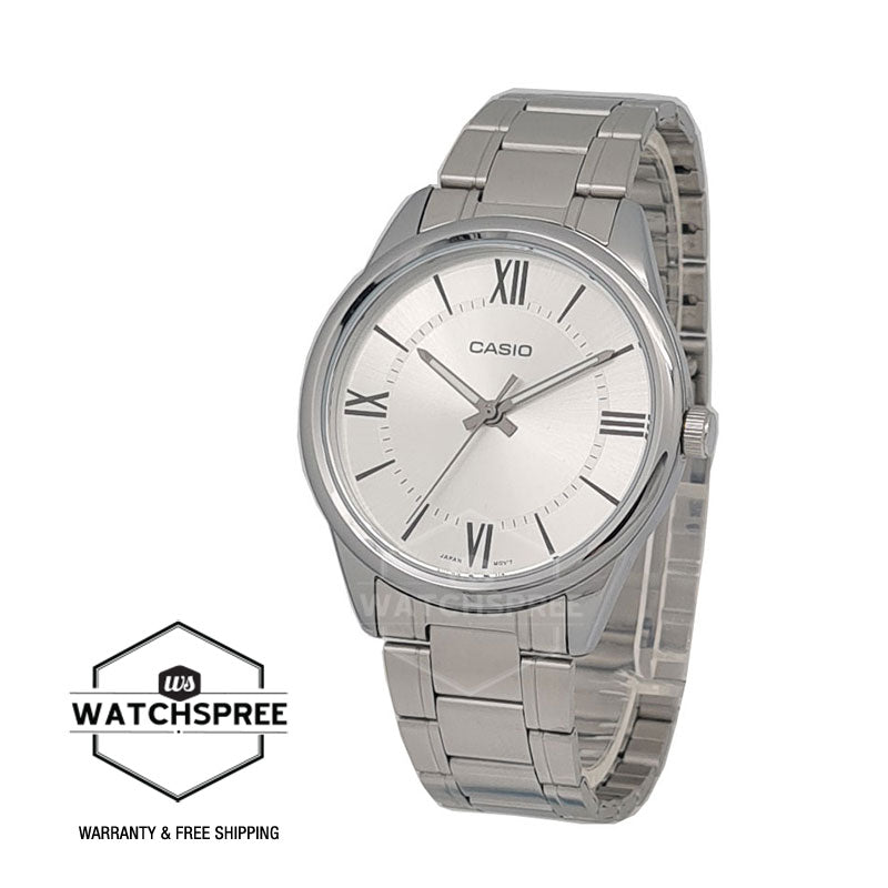 Casio Men's Analog Silver Stainless Steel Band Watch MTPV005D-7B5 MTP-V005D-7B5 Watchspree