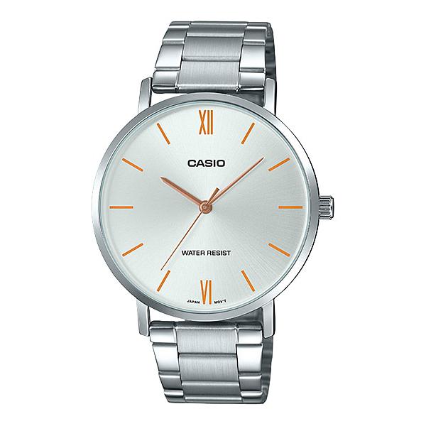 Casio Men's Analog Silver Stainless Steel Band Watch MTPVT01D-7B MTP-VT01D-7B Watchspree