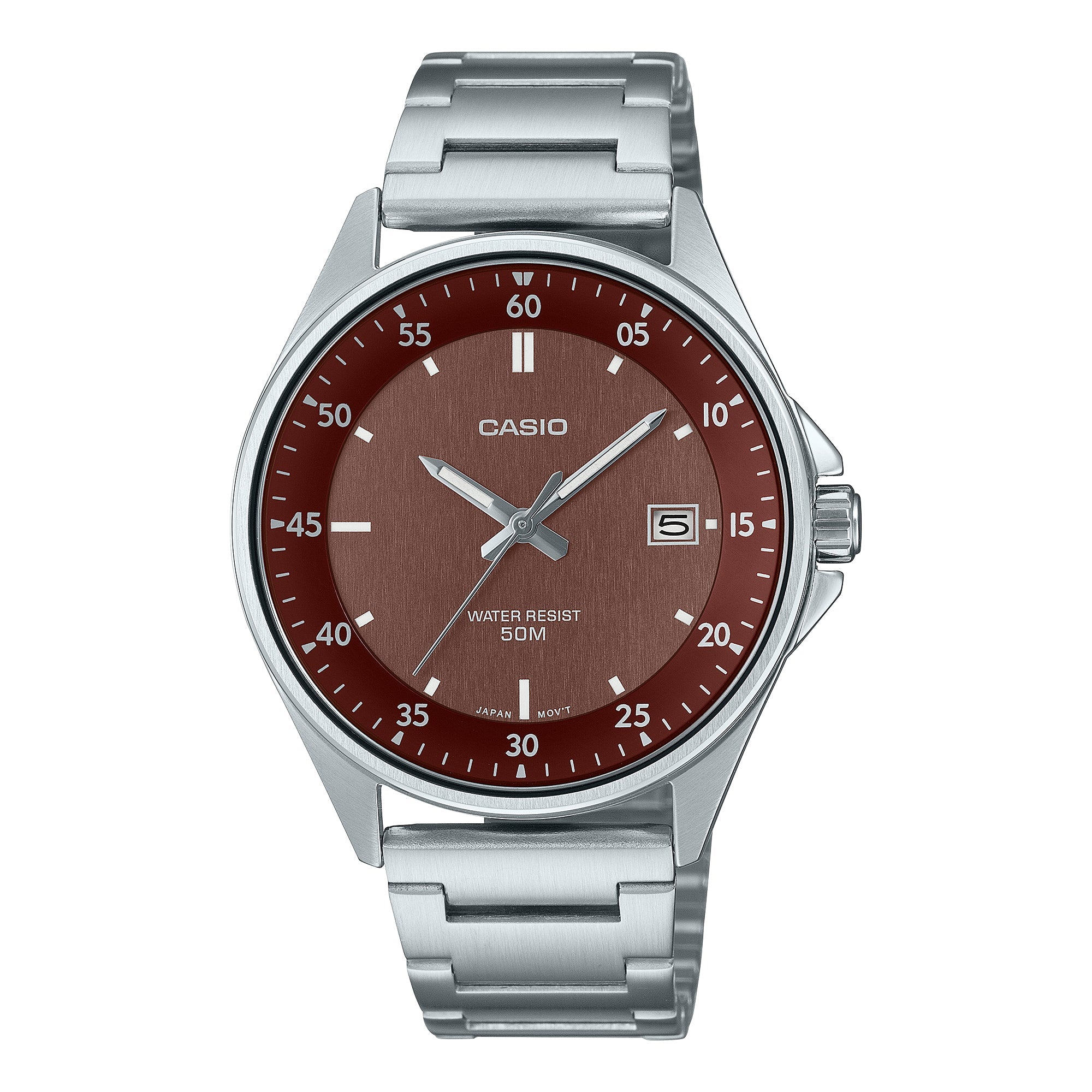 Casio Men's Analog Sporty Stainless Steel Band Watch MTPE705D-5E MTP-E705D-5E Watchspree