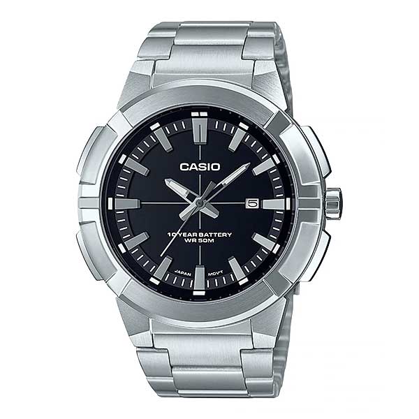 Casio Men's Analog Stainless Steel Band Watch MTPE172D-1A MTP-E172D-1A Watchspree