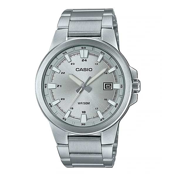 Casio Men's Analog Stainless Steel Band Watch MTPE173D-7A MTP-E173D-7A Watchspree
