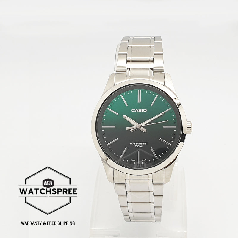 Casio Men's Analog Stainless Steel Band Watch MTPE180D-3A MTP-E180D-3A Watchspree