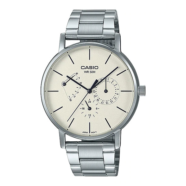 Casio Men's Analog Stainless Steel Band Watch MTPE320D-9E MTP-E320D-9E Watchspree