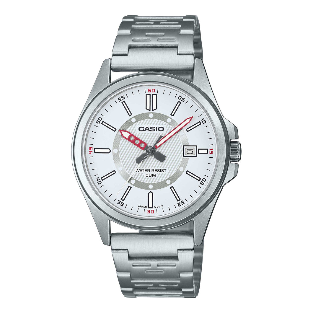 Casio Men's Analog Stainless Steel Band Watch MTPE700D-7E MTP-E700D-7E Watchspree