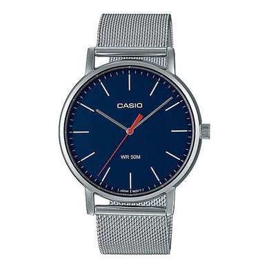 Casio Men's Analog Stainless Steel Mesh Watch MTPE171M-2E MTP-E171M-2E Watchspree