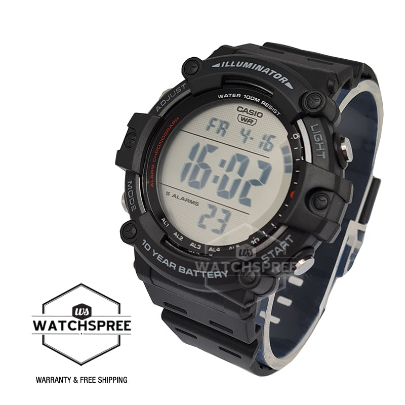 Casio Men's Digital Black Resin Band Watch AE1500WH-1A AE-1500WH-1A Watchspree