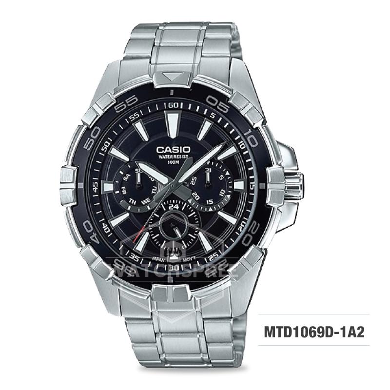Casio Men's Diver Look Standard Analog Silver Stainless Steel Band Watch MTD1069D-1A2 MTD-1069D-1A2 Watchspree