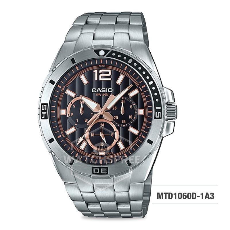 Casio Men's Diver Look Standard Analog Stainless Steel Band Watch MTD1060D-1A3 MTD-1060D-1A3 Watchspree