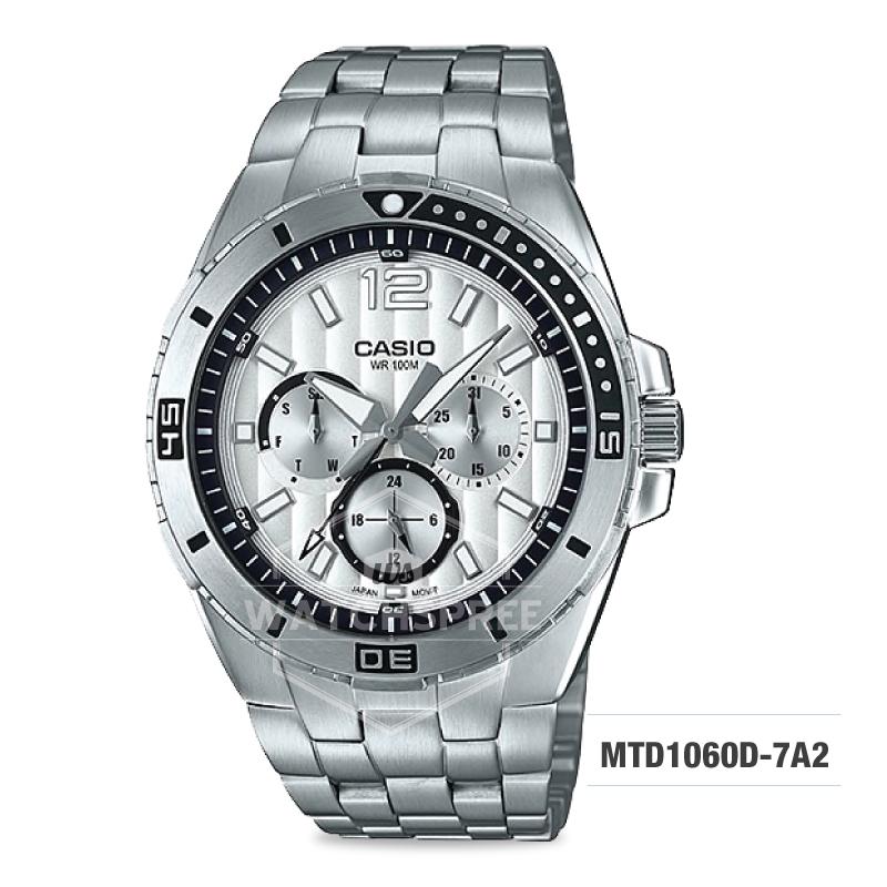 Casio Men's Diver Look Standard Analog Stainless Steel Band Watch MTD1060D-7A2 MTD-1060D-7A2 Watchspree