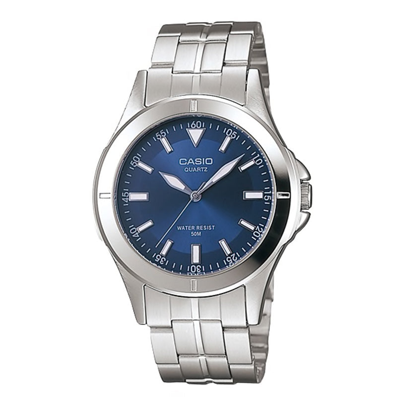 Casio Men's Enticer Series Silver Stainless Steel Band Watch MTP1214A-2A MTP-1214A-2A Watchspree