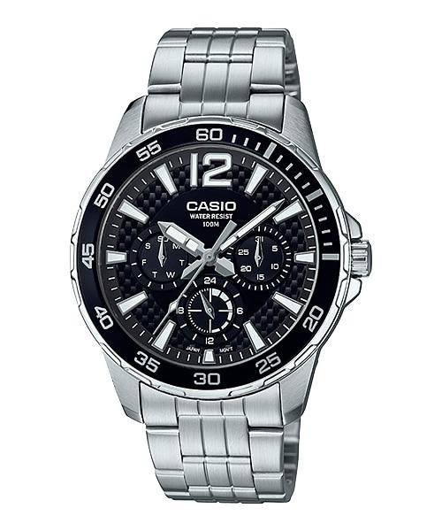 Casio Men's Marine Sports Diver Look Silver Stainless Steel Band Watch MTD330D-1A MTD-330D-1A Watchspree