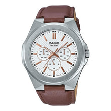 Load image into Gallery viewer, Casio Men&#39;s Multi-Hand Dark Brown Leather Band Watch MTPSW330L-7A MTP-SW330L-7A Watchspree
