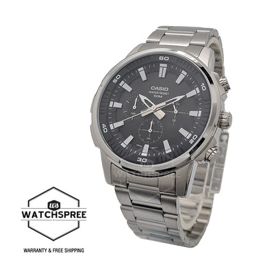 Casio Men's Multi-Hands Silver Stainless Steel Band Watch MTPE505D-1A MTP-E505D-1A Watchspree