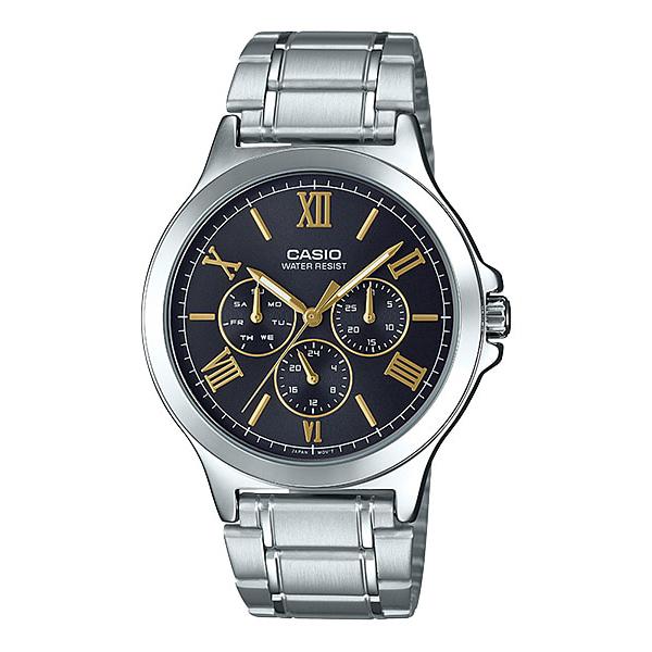 Casio Men's Multi-Hands Silver Stainless Steel Band Watch MTPV300D-1A2 MTP-V300D-1A2 Watchspree