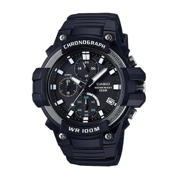 Casio Men's Standard Analog Black Resin Band Watch MCW110H-1A MCW-110H-1A Watchspree