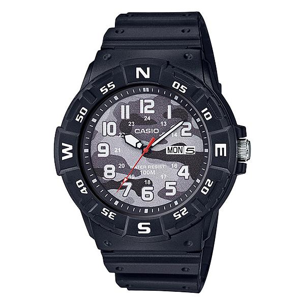 Casio Men's Standard Analog Black Resin Band Watch MRW220HCM-1B MRW-220HCM-1B Watchspree