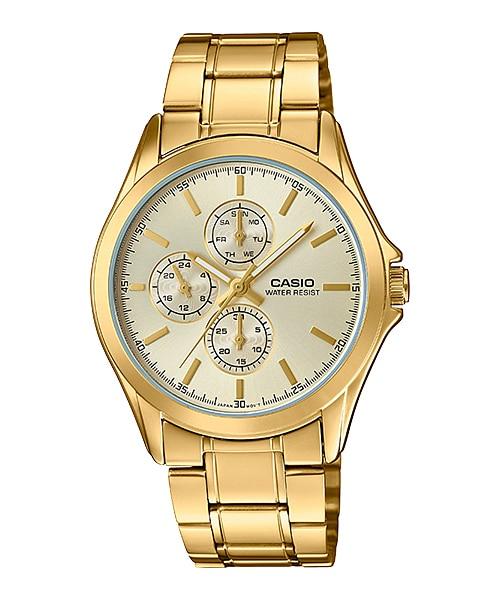 Casio Men's Standard Analog Gold Tone Stainless Steel Band Watch MTPV302G-9A MTP-V302G-9A Watchspree