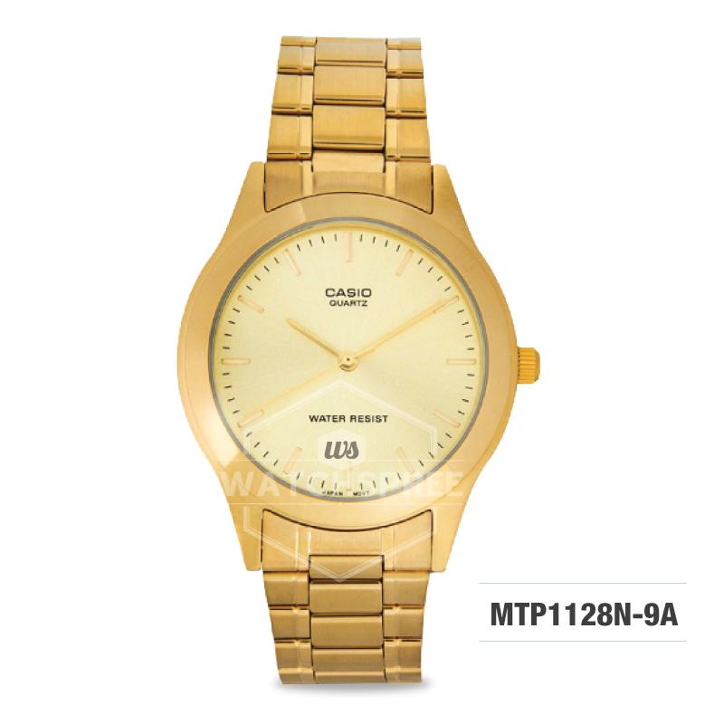 Casio Men's Standard Analog Gold Tone Stainless Steel Watch MTP1128N-9A MTP-1128N-9A Watchspree