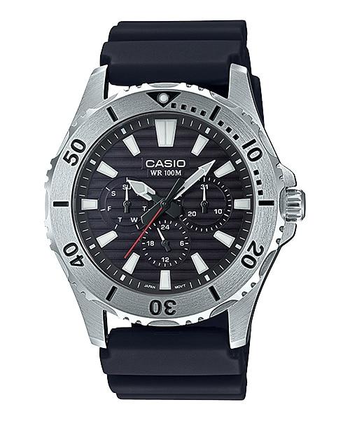 Casio Men's Standard Analog Marine Sports Black Resin Band Watch MTD1086-1A MTD-1086-1A Watchspree