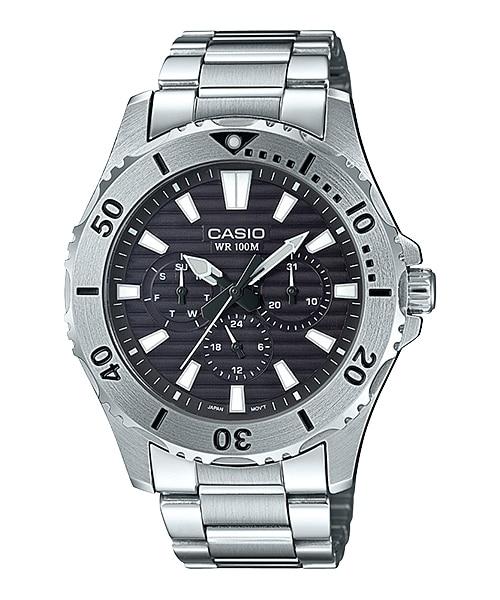 Casio Men's Standard Analog Marine Sports Silver Stainless Steel Band Watch MTD1086D-1A MTD-1086D-1A Watchspree