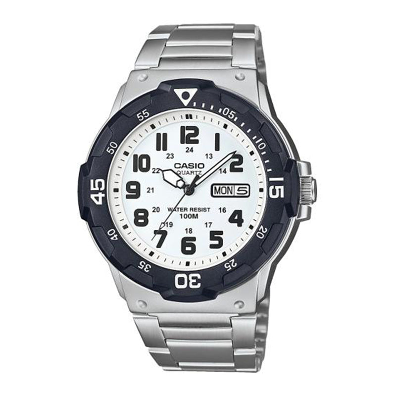 Casio Men's Standard Analog Silver Stainless Steel Band Watch MRW200HD-7B MRW-200HD-7B Watchspree