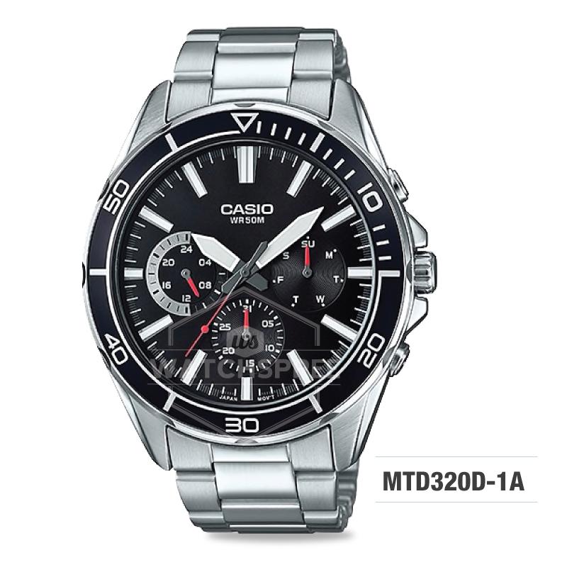 Casio Men's Standard Analog Silver Stainless Steel Band Watch MTD320D-1A Watchspree