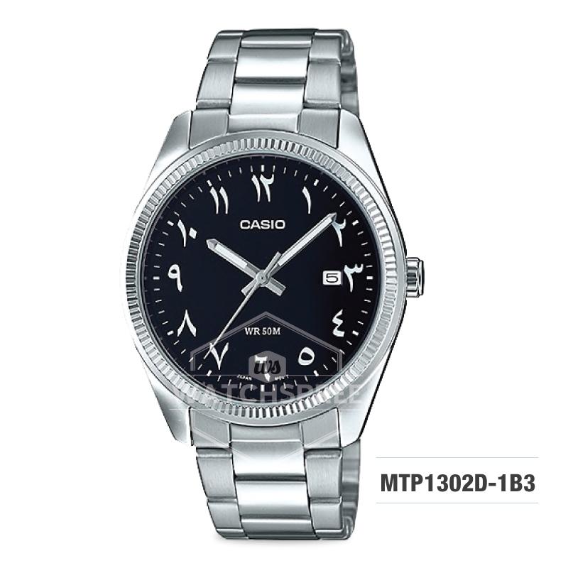 Casio Men's Standard Analog Silver Stainless Steel Band Watch MTP1302D-1B3 MTP-1302D-1B3 Watchspree