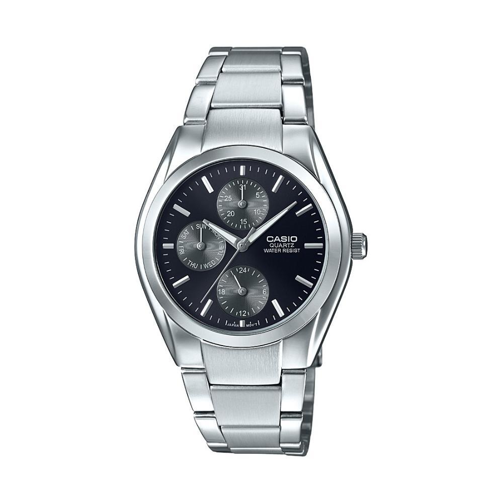 Casio Men's Standard Analog Silver Stainless Steel Band Watch MTP1405D-1A MTP-1405D-1A Watchspree