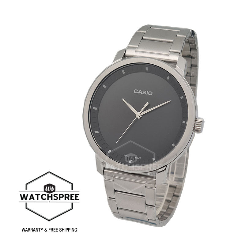 Casio Men's Standard Analog Silver Stainless Steel Band Watch MTPB115D-1E MTP-B115D-1E Watchspree