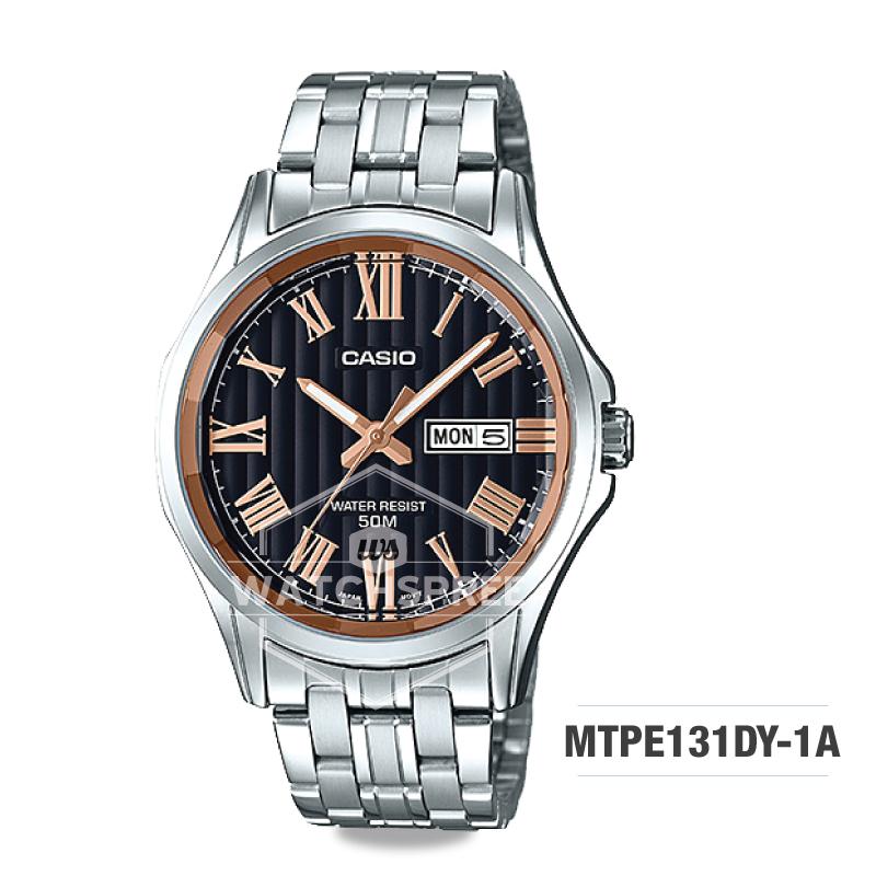 Casio Men's Standard Analog Silver Stainless Steel Band Watch MTPE131DY-1A MTP-E131DY-1A Watchspree