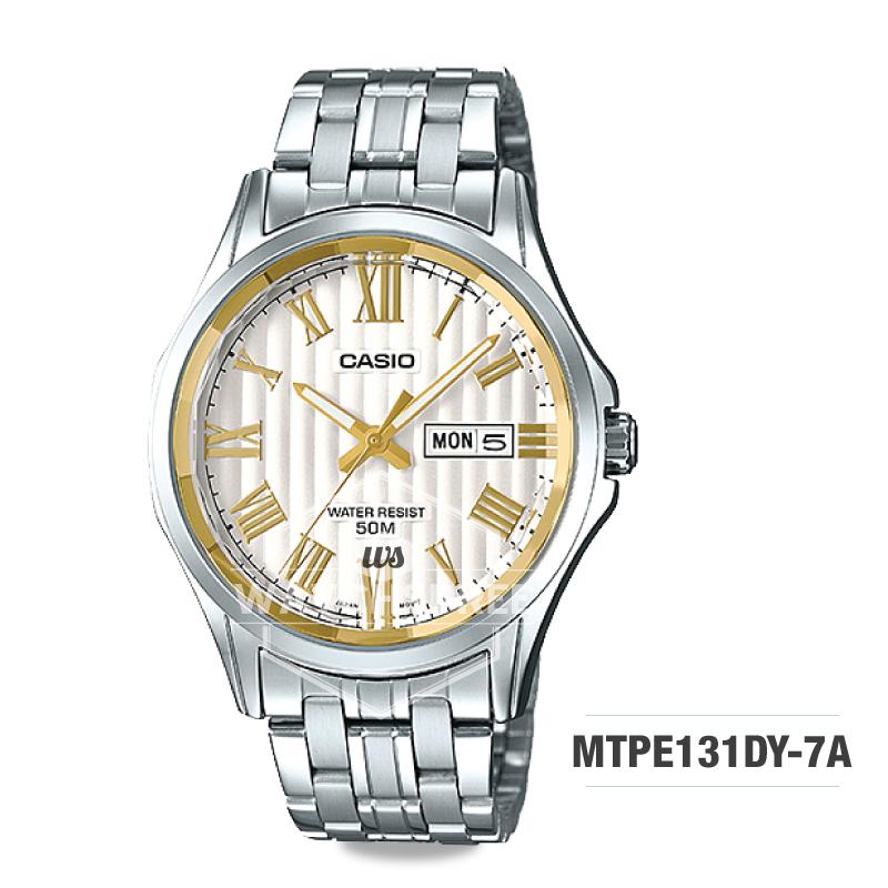Casio Men's Standard Analog Silver Stainless Steel Band Watch MTPE131DY-7A MTP-E131DY-7A Watchspree