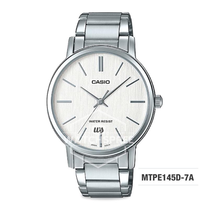 Casio Men's Standard Analog Silver Stainless Steel Band Watch MTPE145D-7A MTP-E145D-7A Watchspree
