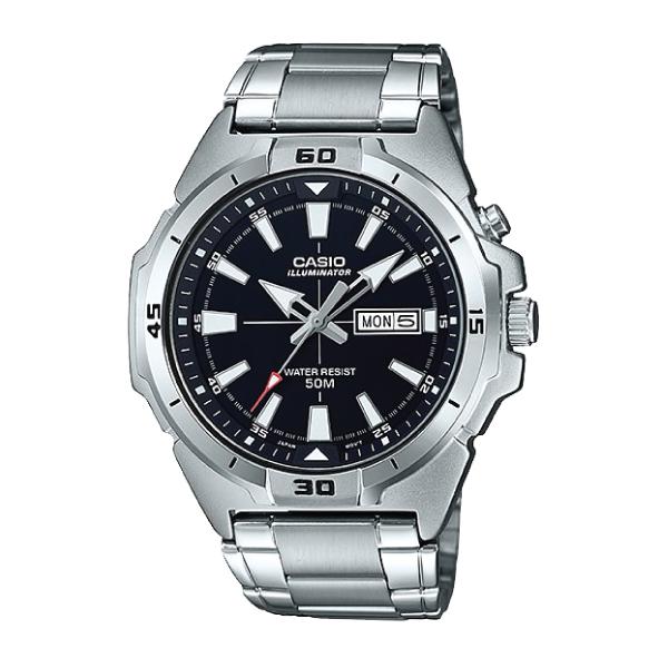 Casio Men's Standard Analog Silver Stainless Steel Band Watch MTPE203D-1A MTP-E203D-1A Watchspree
