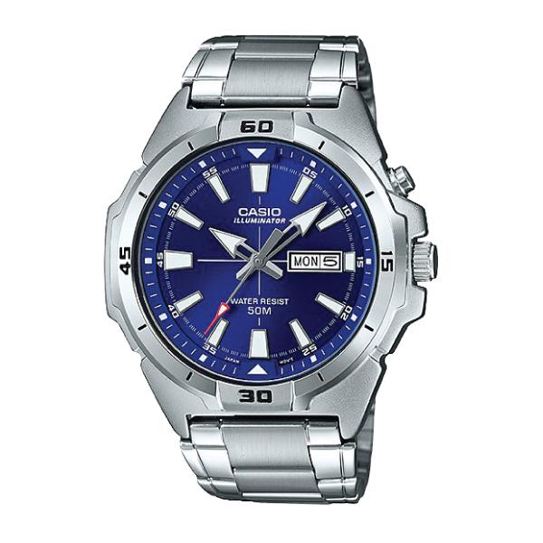 Casio Men's Standard Analog Silver Stainless Steel Band Watch MTPE203D-2A MTP-E203D-2A Watchspree