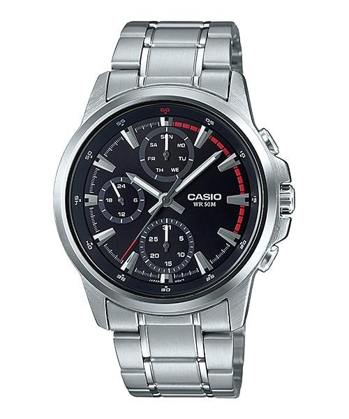 Casio Men's Standard Analog Silver Stainless Steel Band Watch MTPE317D-1A MTP-E317D-1A Watchspree