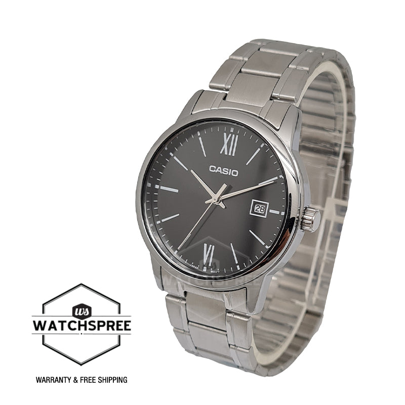 Casio Men's Standard Analog Silver Stainless Steel Band Watch MTPV002D-1B3 MTP-V002D-1B3 Watchspree