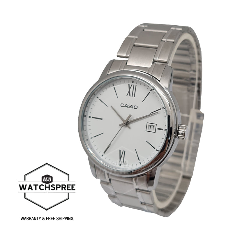 Casio Men's Standard Analog Silver Stainless Steel Band Watch MTPV002D-7B3 MTP-V002D-7B3 Watchspree