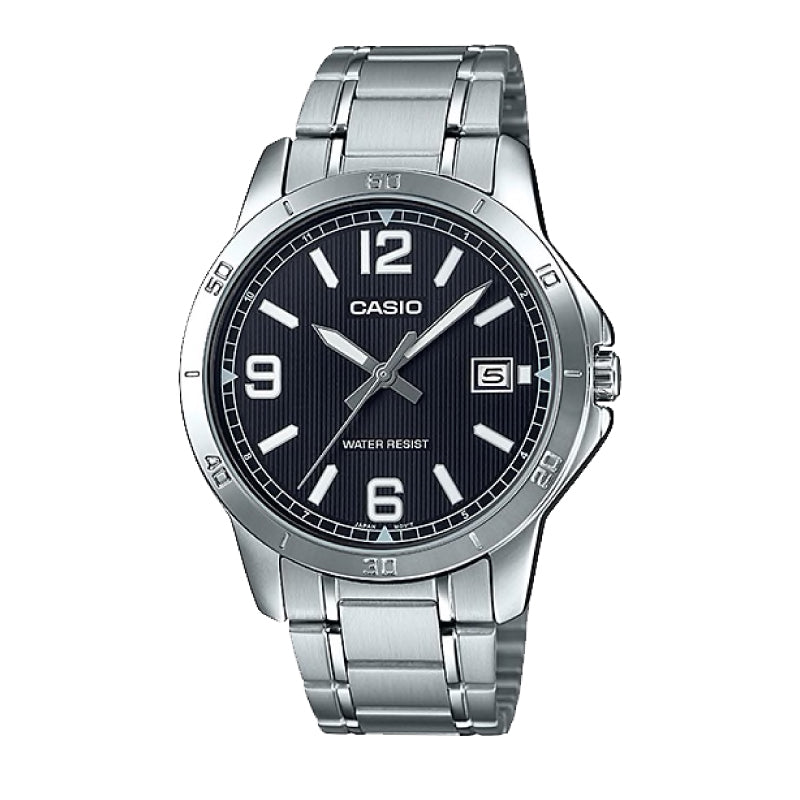 Casio Men's Standard Analog Silver Stainless Steel Band Watch MTPV004D-1B2 MTP-V004D-1B2 Watchspree