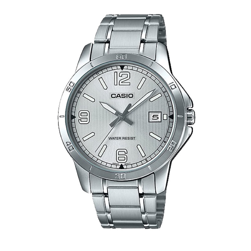 Casio Men's Standard Analog Silver Stainless Steel Band Watch MTPV004D-7B2 MTP-V004D-7B2 Watchspree