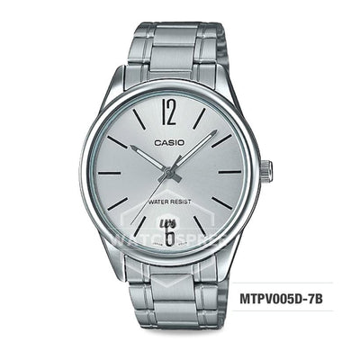 Casio Men's Standard Analog Silver Stainless Steel Band Watch MTPV005D-7B MTP-V005D-7B Watchspree