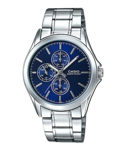 Casio Men's Standard Analog Silver Stainless Steel Band Watch MTPV302D-2A MTP-V302D-2A Watchspree