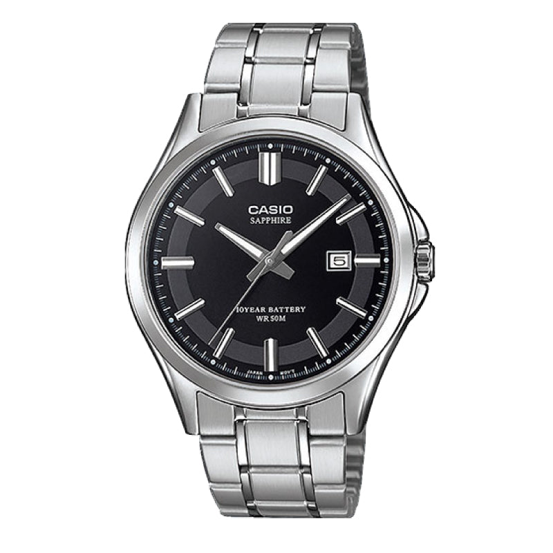 Casio Men's Standard Analog Silver Stainless Steel Band Watch MTS100D-1A MTS-100D-1A Watchspree