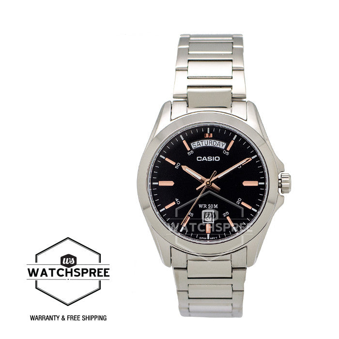 Casio Men's Standard Analog Stainless Steel Band Watch MTP1370D-1A2 Watchspree